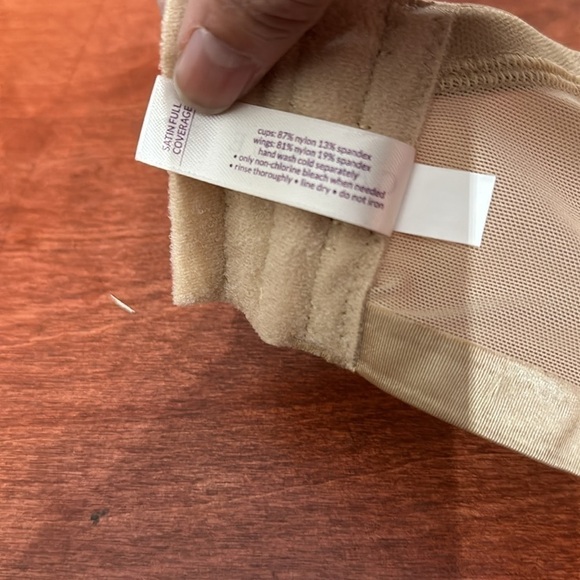 CACIQUE 44H Women Bra Plus Size Underwire Tan 4 Row Hooks New - Picture 7 of 9